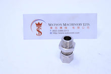 Load image into Gallery viewer, API O120814 Compression Fitting BSP Stud 1/4" to 8mm (Nickel Plated Brass) (Made in Italy) - Watson Machinery Hydraulics Pneumatics