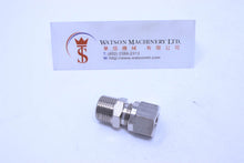 Load image into Gallery viewer, API O111038 Compression Fitting BSPT Stud 3/8" to 10mm (Nickel Plated Brass) (Made in Italy) - Watson Machinery Hydraulics Pneumatics