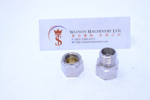Load image into Gallery viewer, API O131038 Compression Fitting Female BSP Stud 3/8" to 10mm (Nickel Plated Brass) (Made in Italy) - Watson Machinery Hydraulics Pneumatics