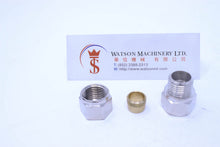 Load image into Gallery viewer, API O131038 Compression Fitting Female BSP Stud 3/8" to 10mm (Nickel Plated Brass) (Made in Italy) - Watson Machinery Hydraulics Pneumatics
